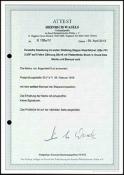 2,50 Fr. auf 2 Mark Deutsches Reich, 25 : 17 Zähnungslöcher, ...