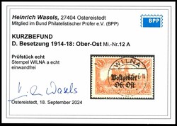 1 Mark German Reich with overprint "postal area whether. east", 26 : ...