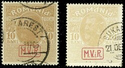 10 B. on dull and shiny paper, sound, Michel 166.-