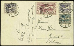 OBERGLOGAU 20.3.1921 single circle (233.1) on postcard with 15 Pfg ...