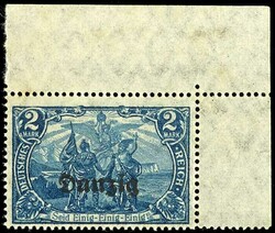 2 Mark blackish blue to black blue, right upper corner of the sheet ...