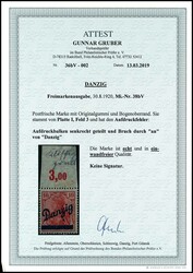 10 pfennigs Germania, "values only for franking by the postal ...