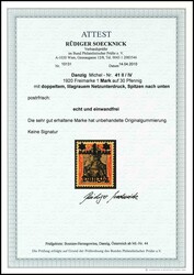 1 Mark on 30 pfennigs Germania, underprinting (burelage) - tips ...