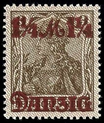 1 / 14 Mark on 3 pfennigs Germania, bright lilac gray burelage, tips ...