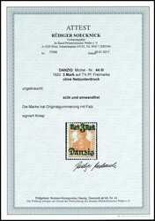 3 Mark on 7 1 / 2 pfennigs Germania, variety "without burelage", ...