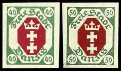 40 pfennigs and 50 pfennigs national coat of arms, variety ...