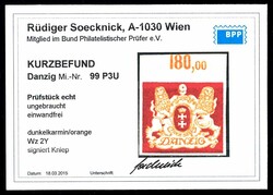 9 Mark large coat of arms, proof print dark carmine / orange, without ...