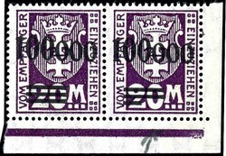 100 000 on 20 M., horizontal pair from of the right lower corner of ...