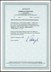 6 x 45 pfennigs numerals, of it a value with lower margin, and ...