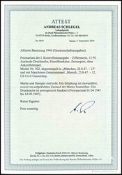 15 Pfg Ziffern gelblichgrün in portogerechter, nur kurze Zeit ...