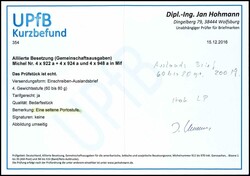 15 Pfg Ziffern grün mit 20 und 15 Pfg Arbeiter, je im Viererblock, ...
