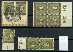 30 pfennigs, collection from perforation varieties, as well first ...