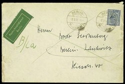 80 pfennigs buildings in properly franked single franking on express ...