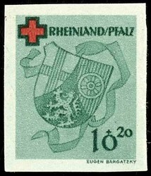 10 pfennigs German Red Cross, variety "imperforated", mint never ...