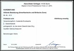 20 pfennigs net / worker on properly franked international printed ...