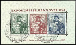 Hannover souvenir sheet, with special cancel, expertized Schlegel, ...