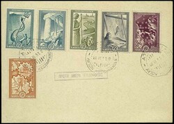 1951, Marshall-Plan, kompletter Satz mit sechs Werten auf ...