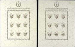 1943, K. - 7 K. labour service, in the imperforated miniature sheets ...