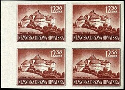 1943 / 1944, 12, 50 Kuna landscapes, proof print in brown-carmine red ...