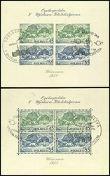 1938, souvenir sheet issue "philatelic exhibition Warsawa", souvenir ...
