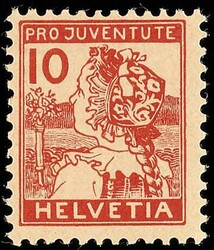 10 C. Pro Juventute 1915, tadellos ungebraucht
