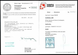 1940, 80. Rp. Helvetia mit Schwert, gestrichenes Faserpapier, glatter ...