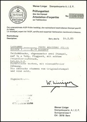 30 Centimes und 50 Centimes Propeller-Aufdruck, Flugpostwerte ...