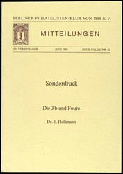 Dr. E. Hollmann: " (German post Turkey) the 3 b and Fouré", special ...