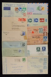 1948-1953, lot with 33 partly better documents such as 25 Pf. black ...
