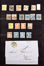 1850-1922, neat cancelled collection (only number 175-76 unused), ...