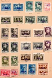 1950, outstanding small special collection the "Groszy overprints" ...