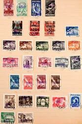 1950, outstanding small special collection the "Groszy overprints" ...