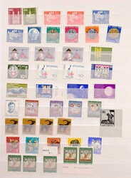 extensive mint never hinged inventory face value items with some 100 ...