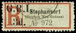 3 d on registration slip "Stephansort", setting G - position 9, used, ...