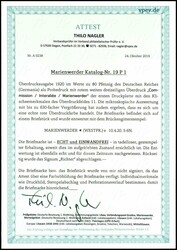 80 pfennigs Germania with three line red sample overprint, first ...