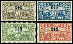 2 1 / 2 Pfg - 10 Mark with overprint "C. I. S", complete set with 14 ...