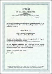 10 pfennigs Germania reddish carmine with overprint "Gdansk" ; coil ...