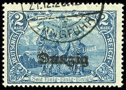 2 Mark with overprint "Gdansk", variety "double overprint", used ...