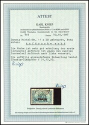 2 Mark with overprint "Gdansk", variety "double overprint", used ...