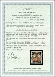 2 Mark on 35 pfennigs Germania with burelage, pale (green) grey, tips ...