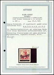 60 pfennigs to 2 Mark high values only for franking by the postal ...