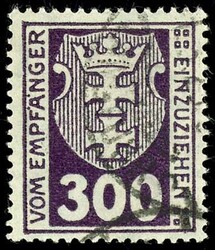 300 pfennigs "national coat of arms", watermark sideways, ...
