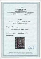 300 pfennigs "national coat of arms", watermark sideways, ...