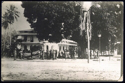 "Erbeutete englische Flagge, Tanga D.O.A. 2-4/11.1914", hs. Vermerk ...