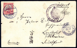 Aus Kiautschou herausgeschmuggelter Feldpostbrief: November 1914, als ...