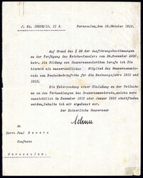 "Daressalam 18/10 12", Originalschreiben des Kaiserlichen Gouverneurs ...