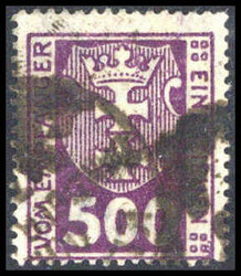 500 Pfg., tadelloses Exemplar mit zeitgerechter Entwertung KLADAU ...