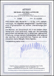 ½ Sgr., außergewöhnlich farbfrischer, perfekt geschnittener ...