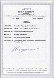 15 C., tadellos ungebraucht, Fotoattest Huylmans BPP. Katalogpreis: ...