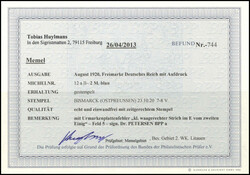 2 Mk., Plf. II, tadellos gestempelt, Fotobefund Huylmans BPP. ...